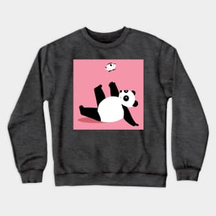 Panda playing with Butterfly Crewneck Sweatshirt